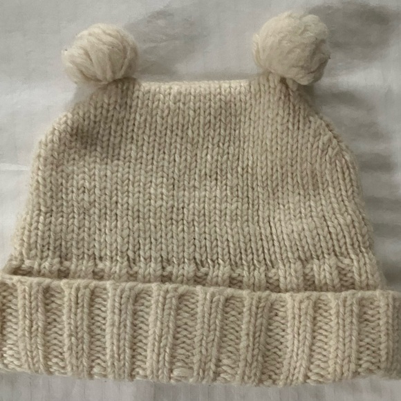 Women’s small / kids Cozy wool with lined headband Knit Beanie double pompom hat - Picture 6 of 14